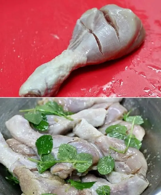 ướp đùi gà với các gia vị