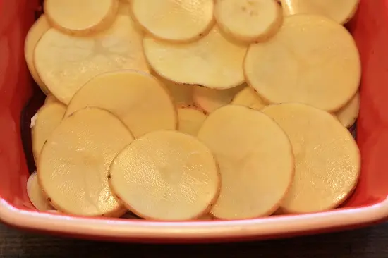 khoai tây thái khoanh tròn
