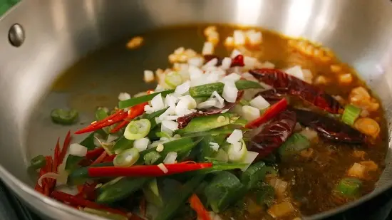 đun sốt rau củ
