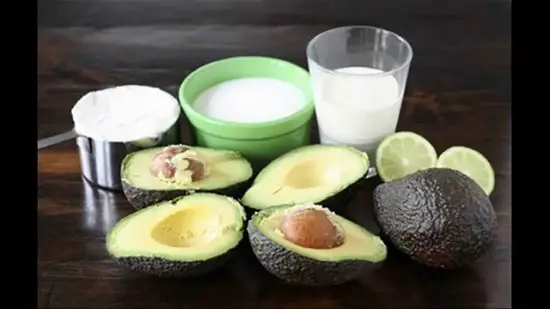 nguyên liệu món kem bơ