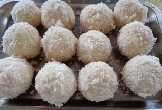 lăn khoai với bột xù