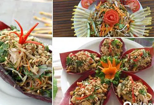 Cách làm món nộm hoa chuối chay ngon