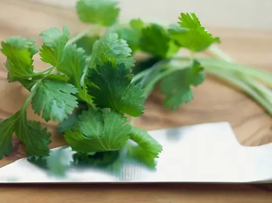 thái nhỏ rau mùi