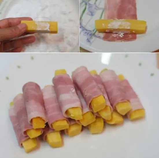 cuộn thịt với khoai lang