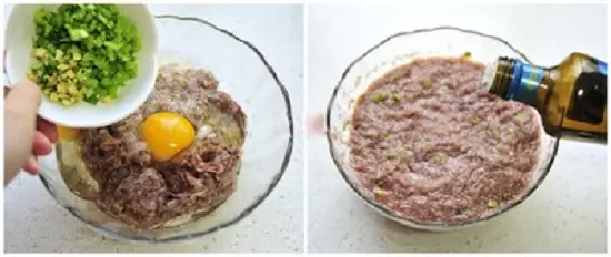 cho hành vào trộn chung