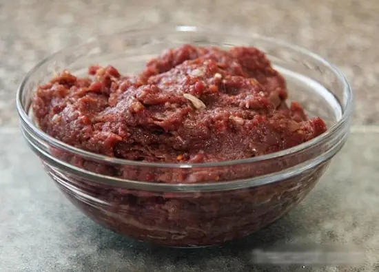 thịt bò băm nhuyễn