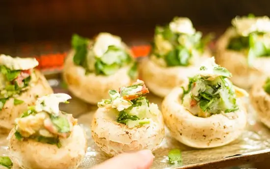 nướng nấm nhồi