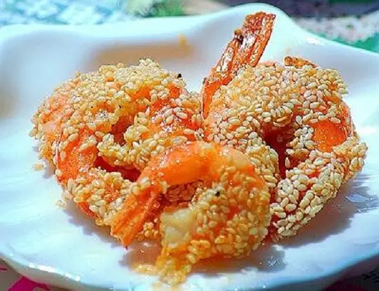 tôm tẩm vừng chiên giòn thơm ngon