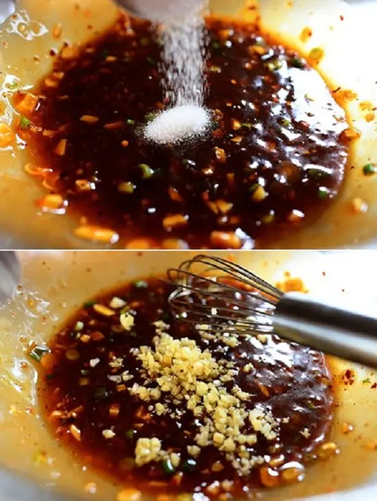 thêm tỏi băm