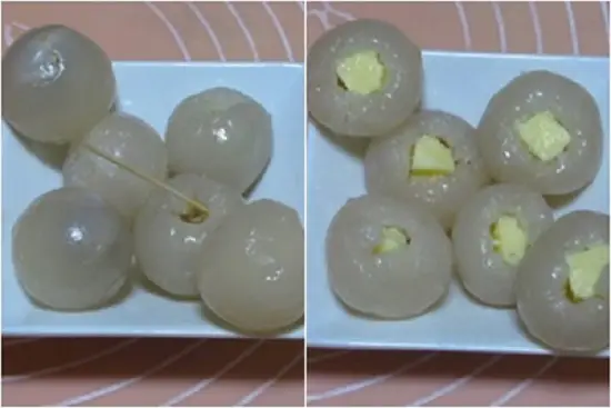 nhồi phô mai vào vải