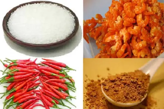 nguyên liệu làm muối tôm Tây Ninh