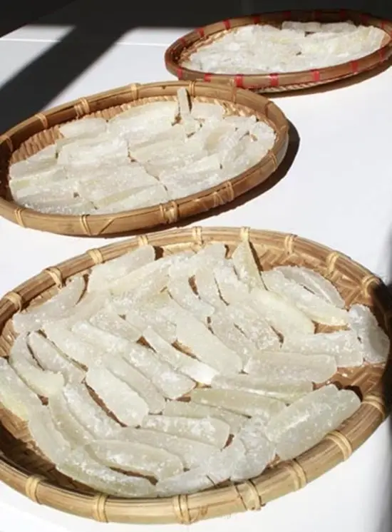 phơi mứt bí đao trong khoảng 3 ngày