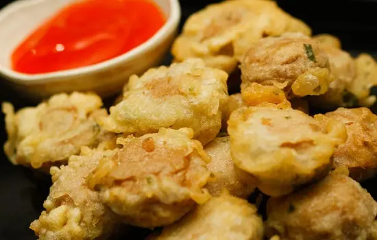 nấm nút chiên thơm ngon