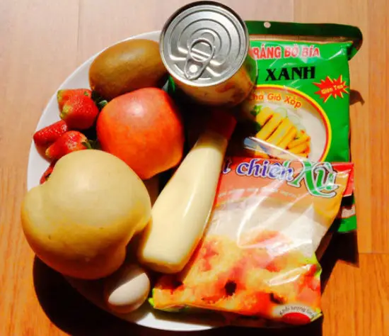 Nguyên liệu làm nem chay hoa quả