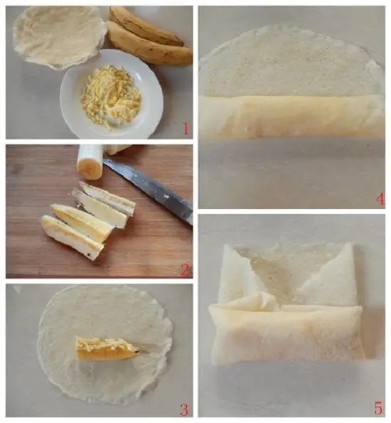 cách làm nem chuối 2