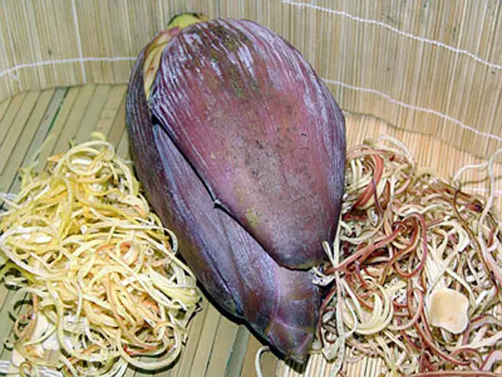 hoa chuối - cách làm nộm hoa chuối
