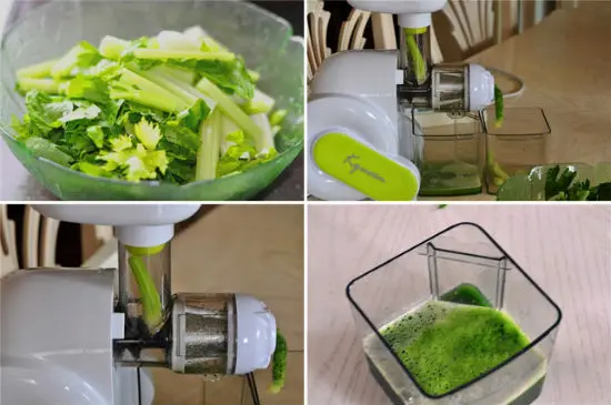 Ép cần tây lấy nước