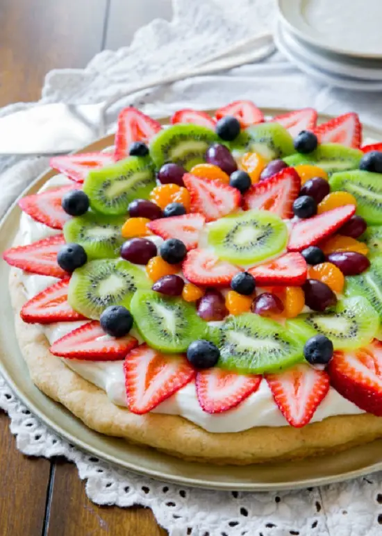 cách làm pizza hoa quả 1