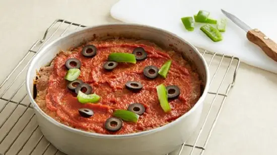 cách làm pizza meatloaf 2
