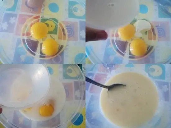 đánh trứng với sữa
