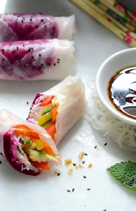Cách làm rau củ cuộn thanh mát