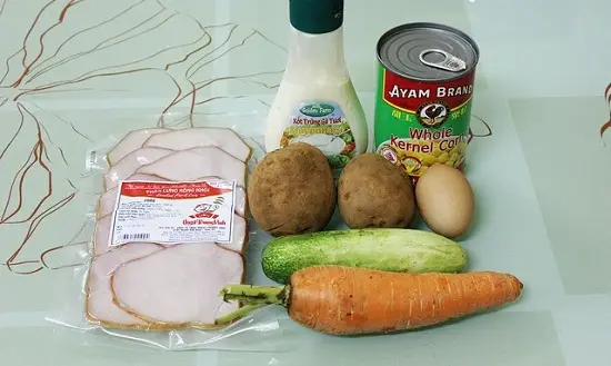 salad khoai tây kiểu nhật nguyên liệu