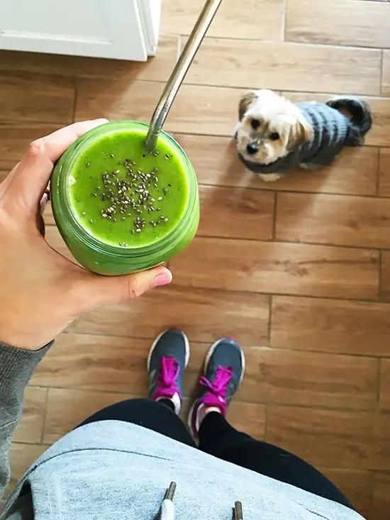 Refresh làn da cùng sinh tố chuối rau bina 6