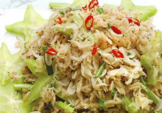 Cách làm tép khô rang khế ngon cơm