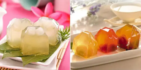 Thưởng thức món thạch rau câu trái cây hương vải thơm, ngọt, mát lạnh