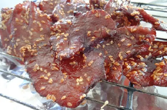 bọc thịt bò bảng nilong - cách làm bò khô