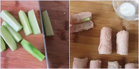 thịt cuộn giòn cuộn thịt
