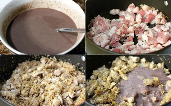 thịt kho mắm ruốc cách làm 1