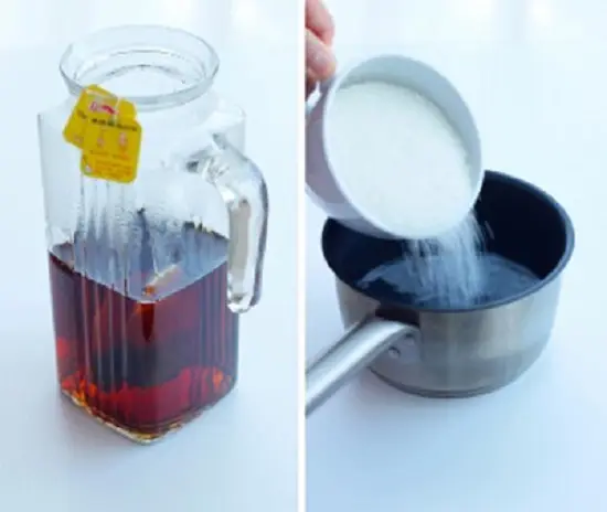 ngâm trà lipton