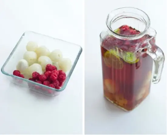 pha trà vải bạc hà