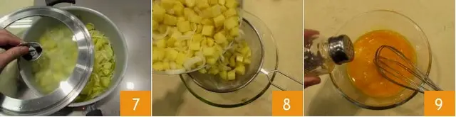 Cách làm trứng tráng khoai tây 4