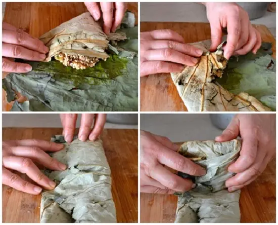 xôi gà hấp lá sen cách làm 2