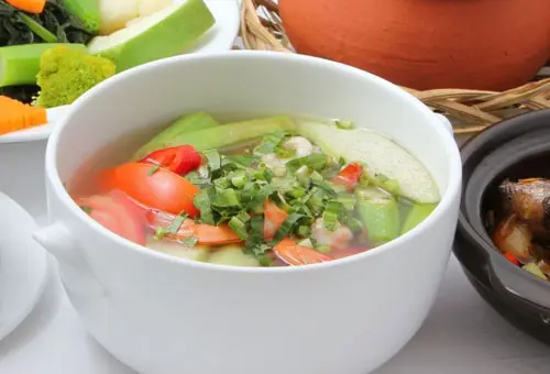 Cách nấu canh ngao với dọc mùng ngon