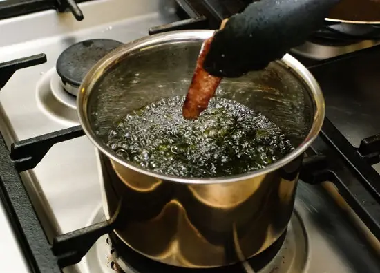 thêm thịt bò vào canh