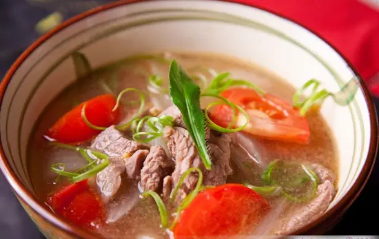 Cách nấu canh thịt bò với cà chua