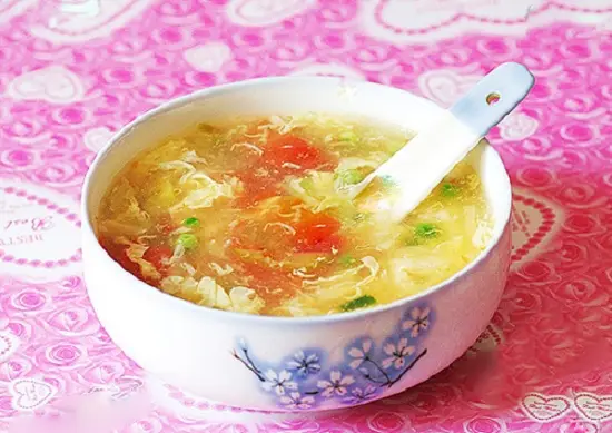 canh cà chua trứng