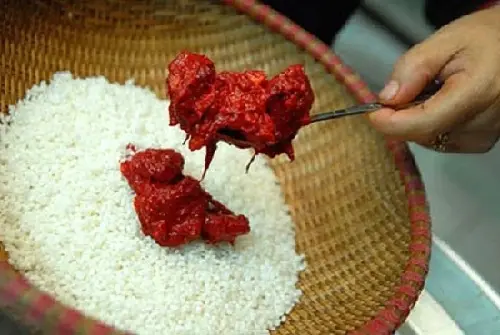 Cách nấu xôi gấc đậu xanh bùi bùi béo béo