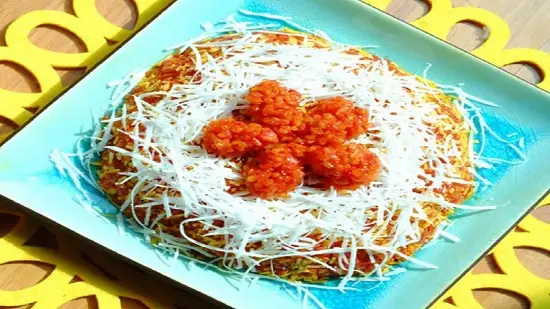 rắc dừa lên trên