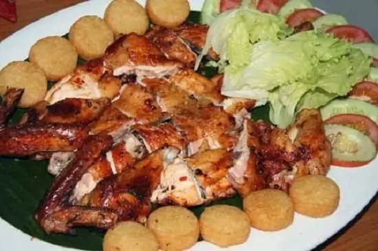 hoàn thành món gà nướng