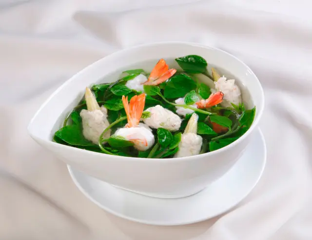 Canh mồng tơi nấu tôm