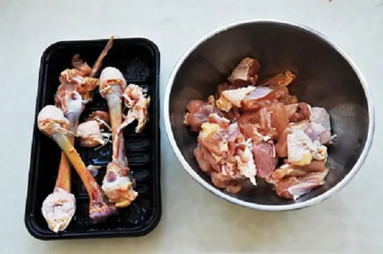 thái thịt gà nhỏ