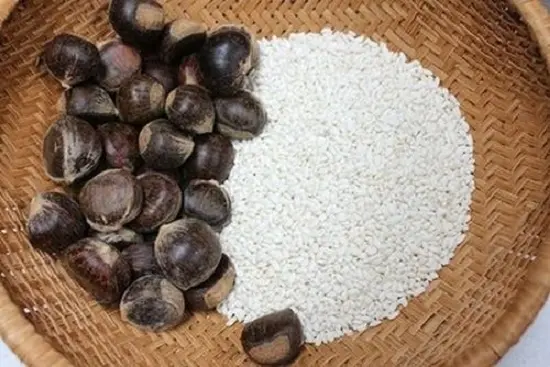 nguyên liệu chính đồ xôi hạt dẻ