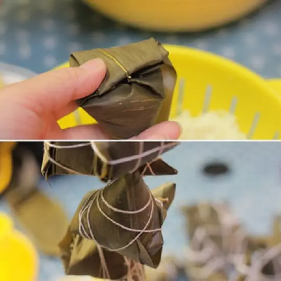 xâu bánh ú tro thành chuỗi