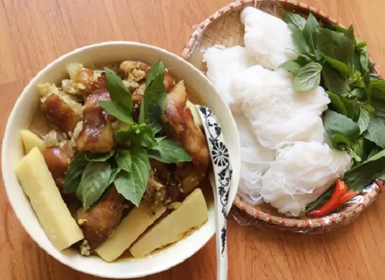 hoàn thành món chân giò giả cầy