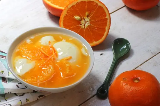chè cam tào phớ mát lạnh
