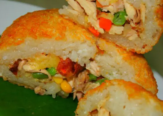 Công thức làm gà bọc xôi chiên nóng hổi8